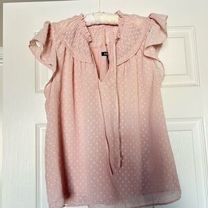 Express Light Pink Ruffle Blouse